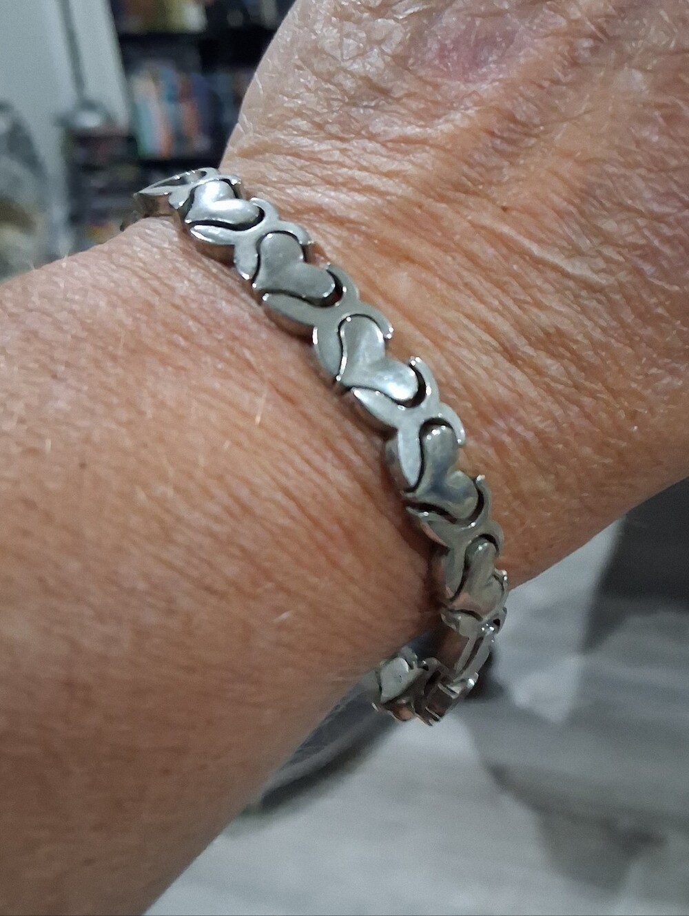 .925 Sterling Silver Sweetheart Bracelet 8"